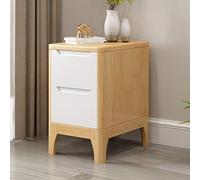 Table de chevet étroite en bois massif avec 2 tiroirs coulissants, meuble de rangement, table d'appoint pour canapé, meuble de rangement pour la maison