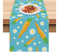 Table Decor Tablecloth - Easter Carrot Print | Rectangular Tablecloth for Easter - for Homes Residences Restaurants Cafes Holiday Farmhouse