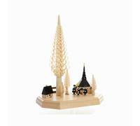 Table Decoration Base Spanbaum with Church 24x32x16cm NEW Christmas