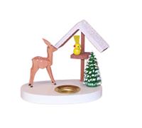 Table Decoration Candle Holder Deer and Birdhouse WxHxD 9x8x6cm NEW