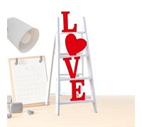 Table Decoration Staircase Valentine's Day Love Acrylic Wood Red Letters Romantic Design Mini Object Home Decor Party Couple Elegant Gift Desk Shelf Modern Interior Decor