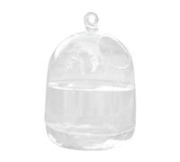 Table Desk Hanging Aquarium Bowl with Stand Glass for Home Decor 5.9 x 3.9 Transparent Bird Feeder Standing (Clear One Size)