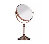 Table Desk Vanity Makeup Mirror Desktop Makeup Mirror Green Bronze Desktop Double-sided Metal Mirror 360-degree Rotating Bedroom Desktop Mirror Portable Small Cosmetic Mi