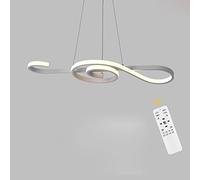 Table Dimmable Pendant Lamp with Remote Control Height Adjustable Living Ceiling Light Creativity Dining Room Office LED Chandelier