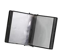 Table Display Board System,A4 Folder Wall-Mounted File Holder, 10 Panels Desktop/Wall Reference System, Poster Flip Book Display(Black)
