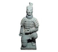 Table Display Terracotta Warrior Figurine - Old Traditional Clay Sculpture, Authentic Red Earth Material, Historical Replica From Xian China | Small Collectible Statue for Home Decoration