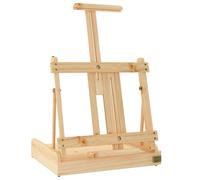 Table Easel Adjustable Box with Drawer Solid Wood Pine vidaXL