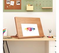 Table Easel Natural Beech Wood 65x48x7 cm Foldable Portable Artist Stand Aid