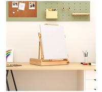 Table Easel Natural Pine 41.5x37x12cm Foldable Adjustable with Drawer Untreated