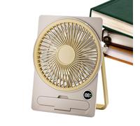 Table Fan - 18.5 x 13.5 cm Portable Desk Fan | Electric Personal Cooling Tool LCD Digital Display USB Hangoble Standing For Kitchen Student Dormitory Ho