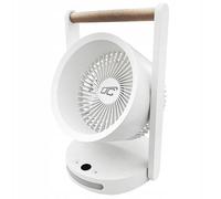 Table Fan Cordless Wireless LCD Display Night Light 5 Speed Settings USB