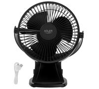Table Fan Desk Fan with Clip Adler Black