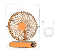 Table Fan for Office - Portable Transparent USB Device with 5 Speeds | Office Accessories, Summer Travel Outdoor Beach Sport Hiking Fishing