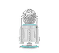 Table Fan | Personal Cooling Fan Shaped with Light | Rechargeable Bedside Fan with Atomizer | for Home Kitchen Bedroom Dormitory Beach Picnic Travel Camping Esther