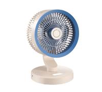 Table Fan Rechargeable Oscillating Quiet with Light