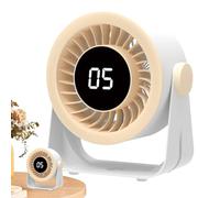 Table Fan,Small Table Fan 360 Adjustable Tilt | Battery Operated LED Display Wall Mount Air Circulator for Home Bedroom Desktop Summer Outdoor Camping Fishing