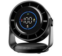 Table Fans, Portable Turbo Fan Ultra Quiet Desk Fan Digital Display Rechargeable USB 105°Tilt 100 Speeds Wall-Mounted Design Portable Fans for Home Office Kitchen Travel Camping