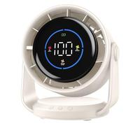 Table Fans, Portable Turbo Fan Ultra Quiet Desk Fan Digital Display Rechargeable USB 105°Tilt 100 Speeds Wall-Mounted Design Portable Fans for Home Office Kitchen Travel Camping