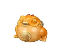 Table Feng Shui Money Brass FrogStatue Lucky Wealth Decorations Pet Collectible for Cash Register Office House Warming Coin Frog Statue Buddha Decoration (Size : L)