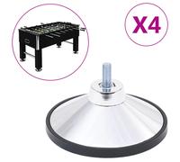 Table Foot Silver Chrome 127mm M10 Adjustable Football Table Feet Solid Set of 4