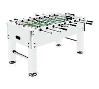 Table Football White MDF & Steel 140x74.5x87.5 cm Tournament Pitch Complete Set