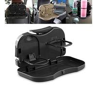 Table for car back seat.Foldable for drinks and meals in the car, car rear seat organiser with folding dining table, on rear seat, to attach with cup holder, from Dubens®.