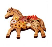 Table For - Pro | Serving Tray - Horse Shaped Chopping Board For Cheese, Fruit And Meat High Performance Family Celebration | Rustic Wooden Serving Tray |