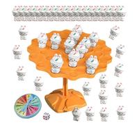 Table game - 6 inch balance tree | Educational toy Rabbit - Interactive stacking activity for children from 3 years old, ideal to promote learning and collaboration during family evenings or f.e