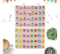 Table Game Set,64-Piece Stacking Toy - Mahjong Blocks Board Game | for Family Friends Kids Classmates Party Living Room Dorm Apartment Classroom