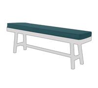 table Green Garden Bench Cushs for Beer Table Set UV Resistant Water Repellent Padded Seat Pads for Fest Tent Seating 140x25x3CM Perfect for Outdoor Events