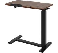 Table Height With Wheel Mobile Laptop Desk Tilting Black Walnut