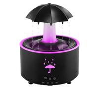 Table Humidifier - 7 Inch Umbrella Air Purifier | ABS Mini Humidifier - 7 Colors LED Night Light with Raindrop Effect for Bedroom, Office, Hotel & Living Room