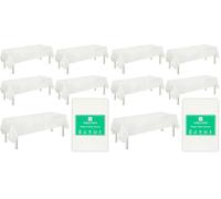Table Kind 5 x White Disposable Paper Table Covers, Plain White Tablecloths for Birthday Parties 180cm x 120cm, Ideal for Businesses, Weddings, Café, Schools & Catering Events Recyclable Table Cover