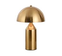 Table Lamp 2 Heads Bedside Desk Light Modern Brass Nightstand with Hemisphere Metal Shade for Living Room Bedroom Office College Dorm Coffee Bookcase-10 W