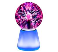 Table Lamp - 7 Color Led Plasma Ball, Touch Control USB Rechargeable, Interactive Mood Ambient Light Relaxation | Ideal for Tabletop Decor Bedroom Living Room Office Desk Ambient Lighting