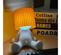 Table Lamp, a Little Shy Man Creative Lamp, Naughty Boy Desk Light, Funny LED Reading Light, Romantic Bedside Lamp, Atmosphere Light for Home Decoration (Orange)