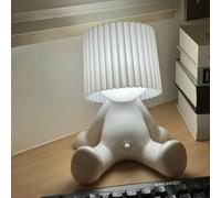 Table Lamp, a Little Shy Man Creative Lamp, Naughty Boy Desk Light, Funny LED Reading Light, Romantic Bedside Lamp, Atmosphere Light for Home Decoration (White)