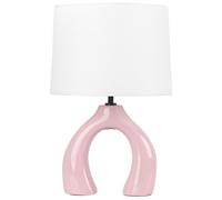 Beliani Modern Table Lamp Abbie Ceramic Pink