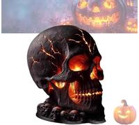 Table Lamp - Aesthetic Desk Lamp | Lava Stone Skull Lamp, Resin Figurines of Mythical Monsters, Collectible Light Decoration for Kitchen, Christmas, Living Room, Home, Office