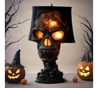 Table Lamp - Aesthetic Desk Lamp | Lava Stone Skull Lamp, Resin Figurines of Mythical Monsters, Collectible Light Decoration for Kitchen, Christmas, Living Room, Home, Office