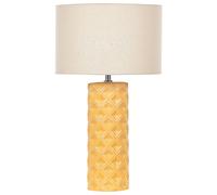 Beliani Ceramic Table Lamp Yellow Balonne
