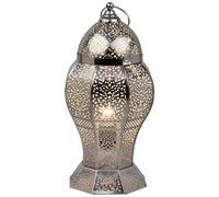 Table Lamp Bedside Lamp Metal Moroccan 40 cm E27, Silver