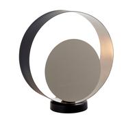 Table Lamp Brushed Nickel Plate & Matt Black 10W LED E27 Complete Lamp Loops Metallics One Size