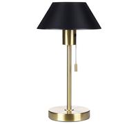Beliani Table Lamp CAPARO Metal Black/ Gold, Black