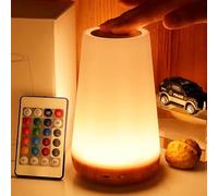 Table Lamp, Desk Lamp, Night Light, Rechargeable Lamp - RGB Color Changing Bedside Lamp with Remote Control, Dimmable Touch Lamp, Portable Standing Lamp, USB-Rechargeable for Bedroom & Living Room