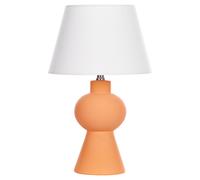 Beliani Table Lamp Fabilos Ceramic Orange, Orange