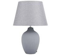 Beliani Table Lamp Fergus Ceramic Grey, Grey