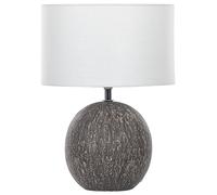 Beliani Table Lamp Fonissa Ceramic Black, Black