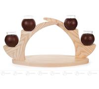 Table Lamp for 4 Candles Braun, Solid Wood Bxhxt 460 x 240 x 150mm New