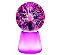 Table Lamp for Bedroom - USB Powered Touch Sensitive Lighting | 7-Color LED Plasma Ball Atmosphere Lamp | for Ambience Tabletop Home Kitchen Living Room Bedroom
